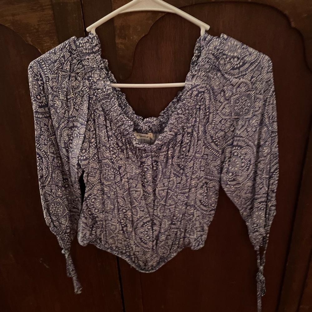 Cute mandala print crop top